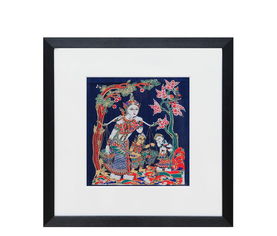 泰國工藝品飾品批發(fā)卓越亞馬遜熱銷 泰絲與牛皮畫的工藝之美